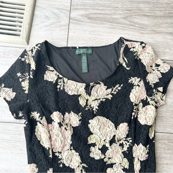 Ralph Lauren Floral Lace Flared Midi Dress - Picture 5 of 12